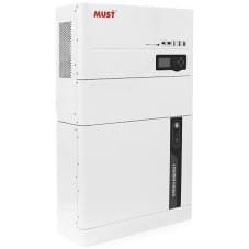 Комплект резервного питания Must HBP-5548ES, 5,5KW, 5,12KW LiFePo4 51.2V DC 100Ah (5120Wh), MPPT (150~430 V), 100A, IP50, CAN, RS485, 1320*5