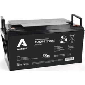 Azbist Super AGM ASAGM-12650M6 Black Case 12V 65Ah Q1/48 Azbist Super AGM ASAGM-12650M6 Black Case 12V 65Ah Q1/48