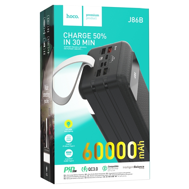 Повербанк Power Bank HOCO J86B 60000mAh