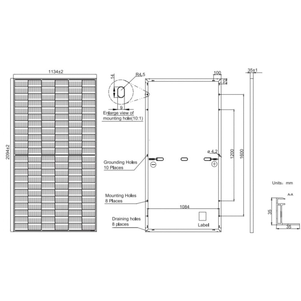 Солнечная панель стационарная JA Solar JAM66S30-505/MR 505 W