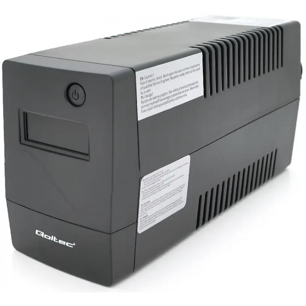 ИБП Qoltec QLT450 (240W) LED, AVR, 2st, 2xSCHUKO socket, 1x12V4,5Ah, plastik Case