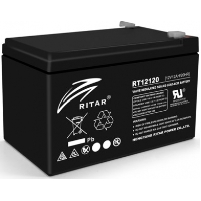 Акумулятор свинцево-кислотний (AGM) Ritar AGM RT12120B Black Case 12V 12Ah