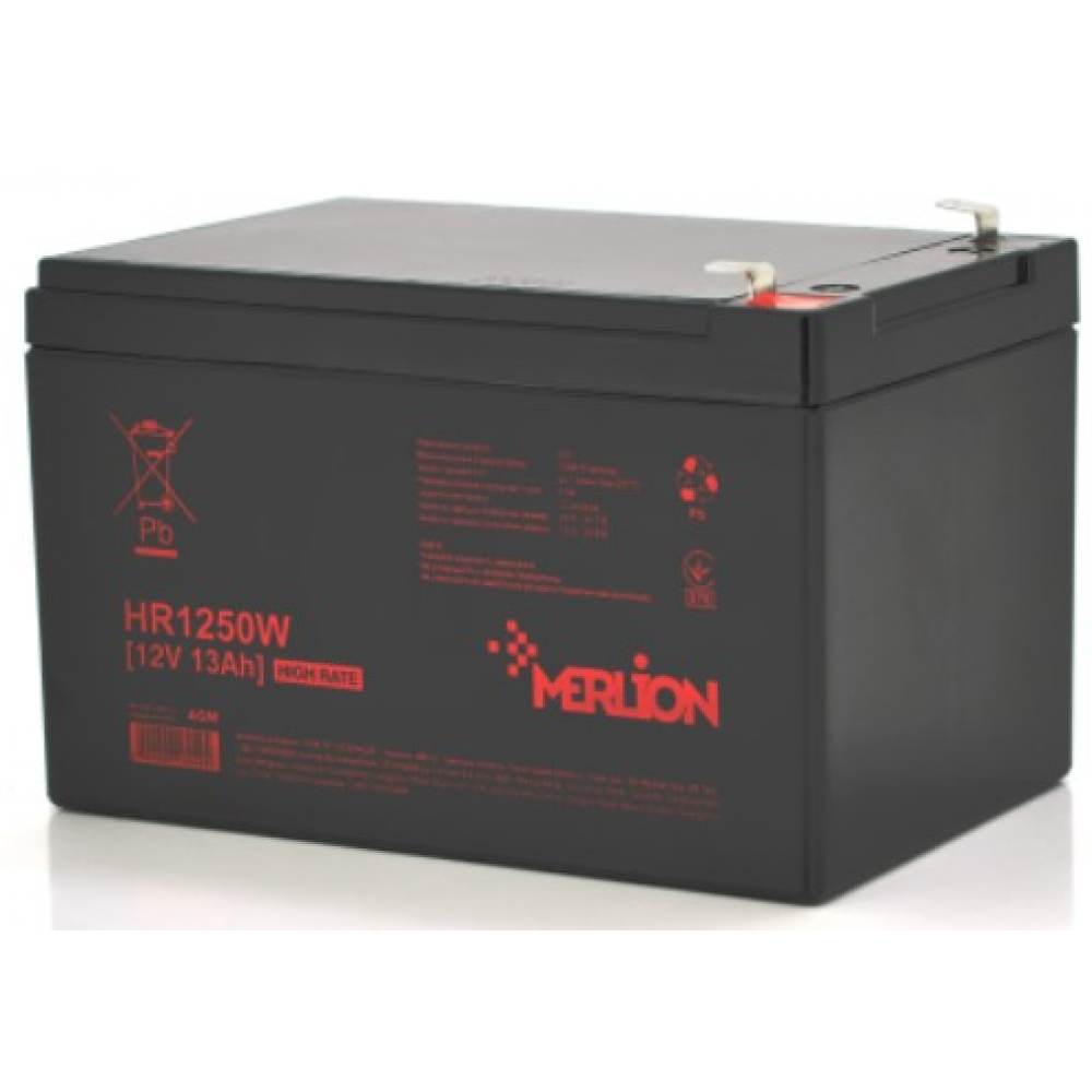 Акумулятор Merlion HR1250W, 12V 13Ah Black