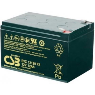 Акумулятор свинцево-кислотний (AGM) CSB EVX12120 AGM (12V 12Ah)