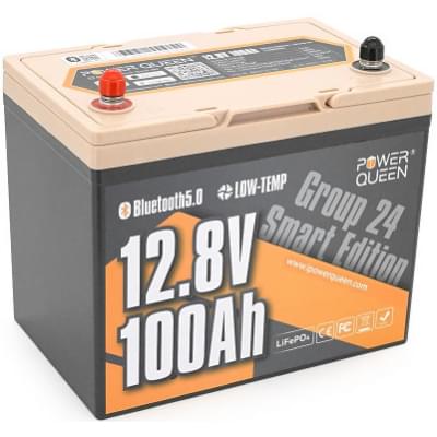 Аккумулятор литий-железо-фосфатный(LiFePo4) Power Queen 12,8V 100Ah H190 1280Wh BMS 100A