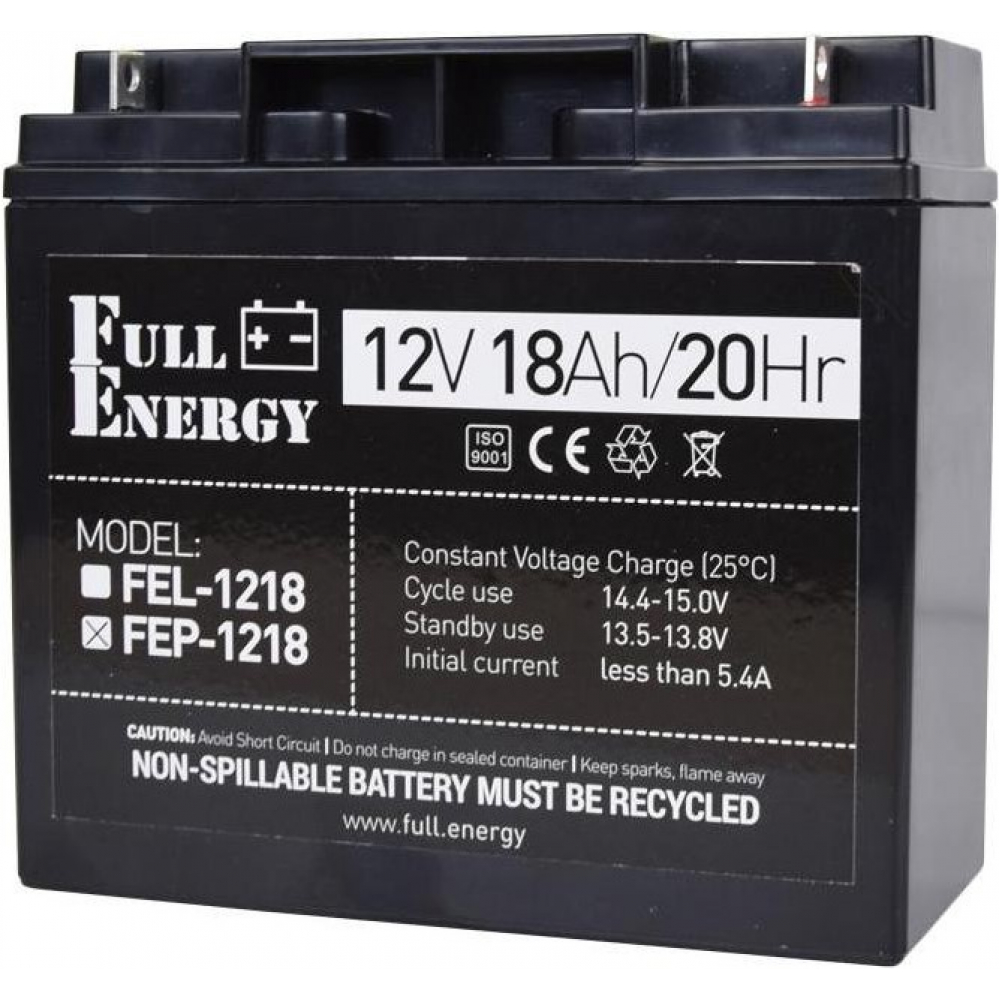 ИБП Full Energy BBG-1210/8 для видеонаблюдения 12В, 10А, под 18Ач аккумулятор