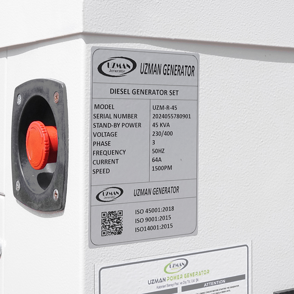 Дизельный генератор Uzman Ricardo 44 KVA/35KW, (AVR+ATS(АВР) ) в комплекте)