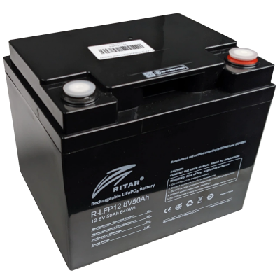 Аккумулятор литий-железо-фосфатный(LiFePo4) Ritar LiFePO4 12,8V 50Ah 640Wh BMS25@4S bluetooth