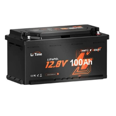 Акумулятор літій-залізо-фосфатний LiTime L12V100-100-H190-BT4AC150 LiFePO4 12.8V 100Ah 1280Wh Bluetooth