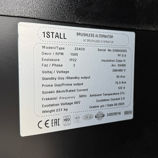 Дизельный генератор Oyal OYY-85 YANG DONG Y4EZLD 85KVA/68KW
