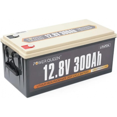 Акумулятор літій-залізо-фосфатний (LiFePo4) Power Queen LiFePO4 12,8V 300Ah 3840Wh BMS 200A