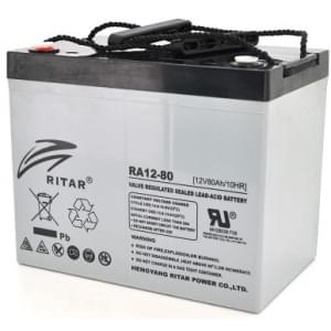 Ritar AGM RA12-80, Gray Case, 12V 80Ah Ritar AGM RA12-80, Gray Case, 12V 80Ah