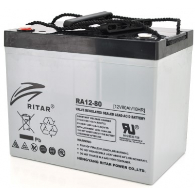 Аккумулятор Ritar AGM RA12-80, Gray Case, 12V 80Ah