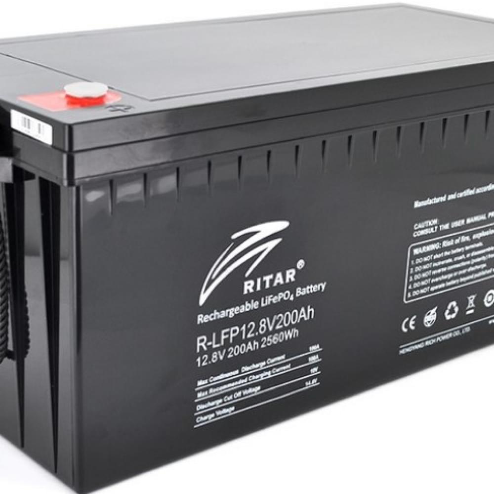 Аккумулятор Ritar LiFePO4 12,8V 200Ah (2560Wh)