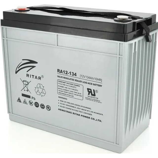 Акумулятор свинцево-кислотний (AGM) Ritar AGM RA12-134 Gray Case (12V 134Ah)