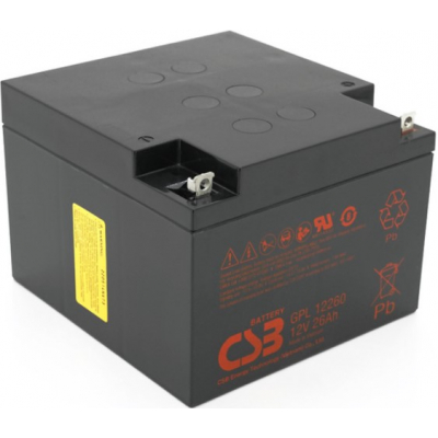 Акумулятор свинцево-кислотний (AGM) CSB GPL12260 AGM 12V 26Ah