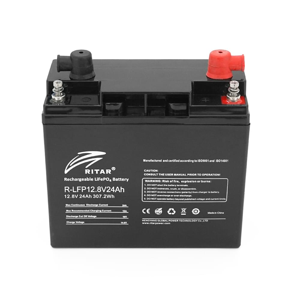 Акумулятор Ritar LiFePO4 12,8V 24Ah BMS2P4S