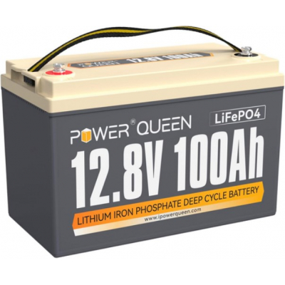 Аккумулятор литий-железо-фосфатный(LiFePo4) Power Queen LiFePO4 12V 100Ah H190 1280Wh BMS 100A