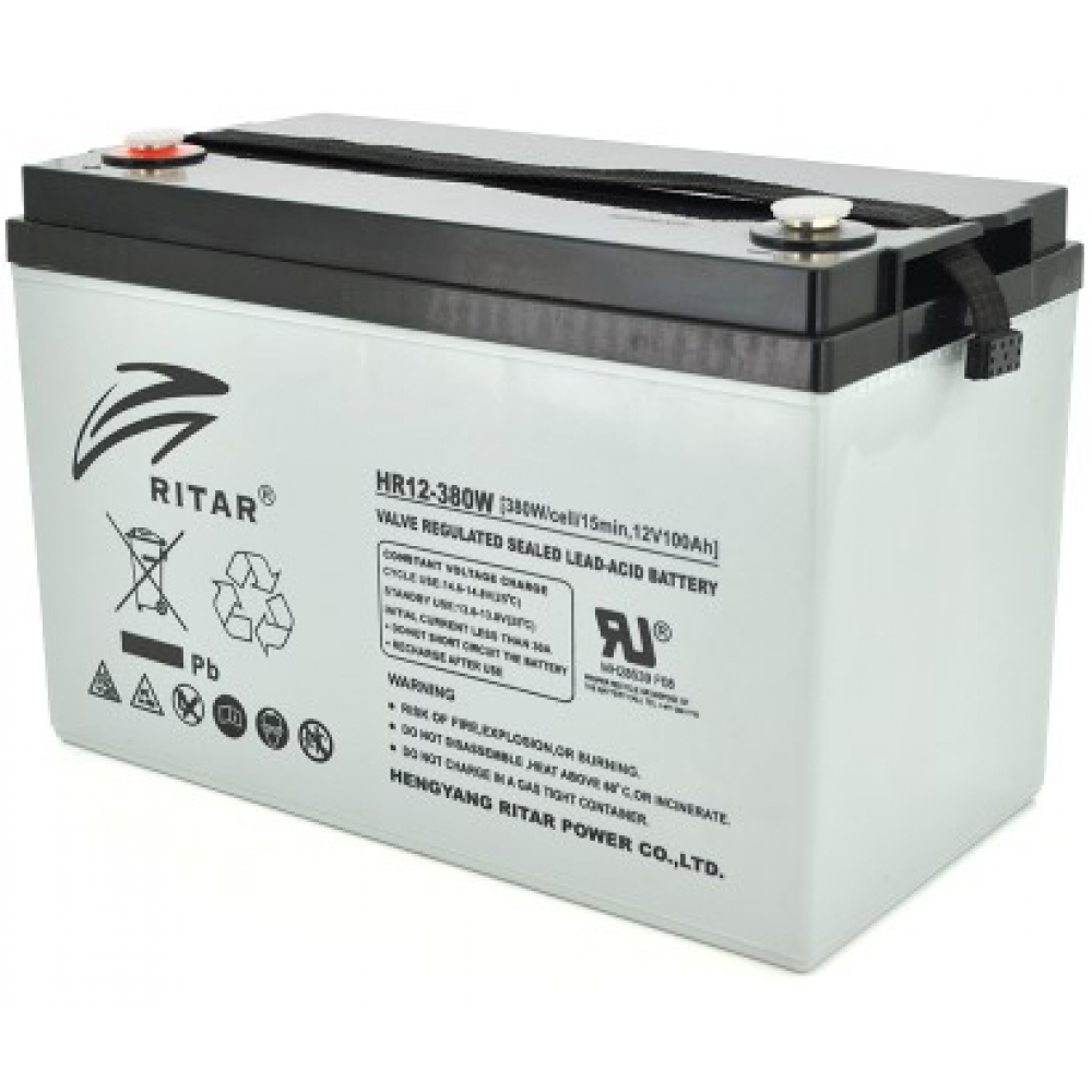 Акумулятор Ritar AGM HR12380W, Gray Case, 12V 100Ah