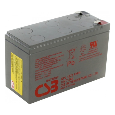 Акумулятор свинцево-кислотний CSB GPL1272F2 AGM 12V 7,2Ah