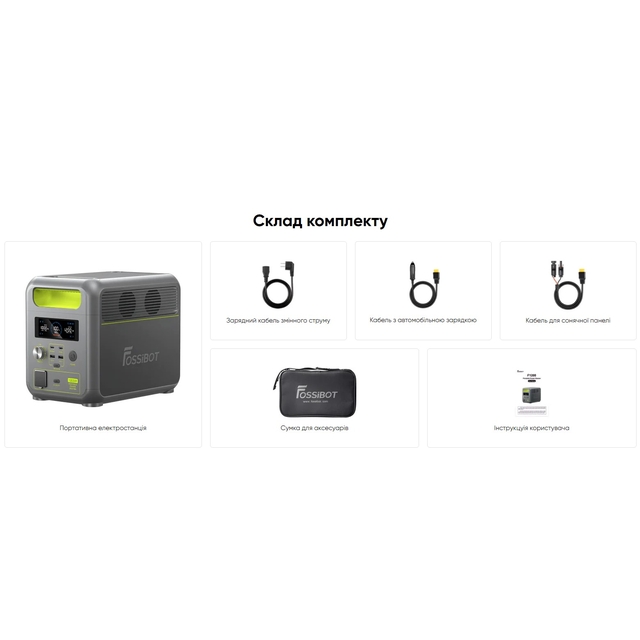 Зарядна станція Fossibot F1200, 1200W/1024Wh