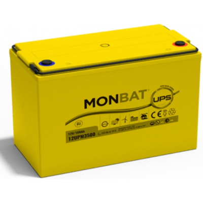 Акумулятор свинцево-кислотний (AGM) Monbat Top Terminal 12UPM3500 AGM 12V 100Ah
