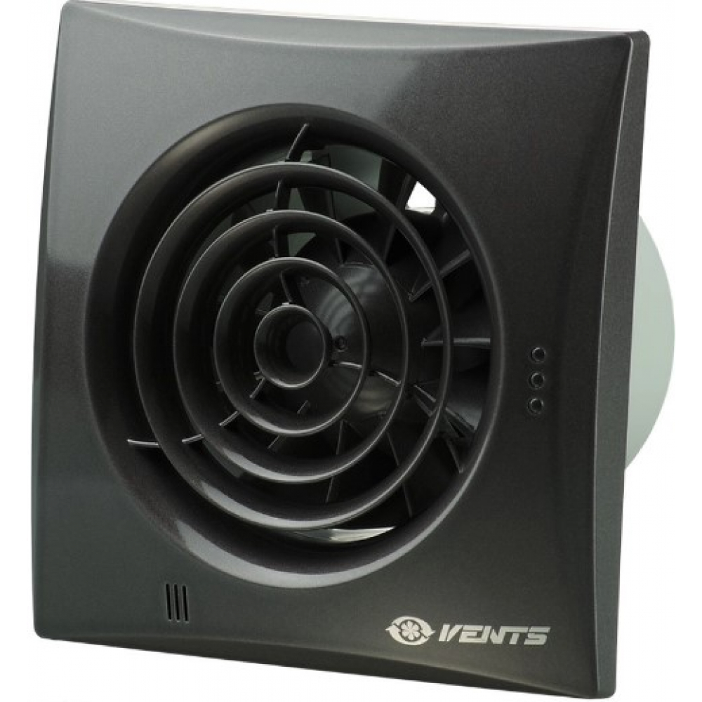Витяжний вентилятор настінний Vents 100 Квайт Т чорний