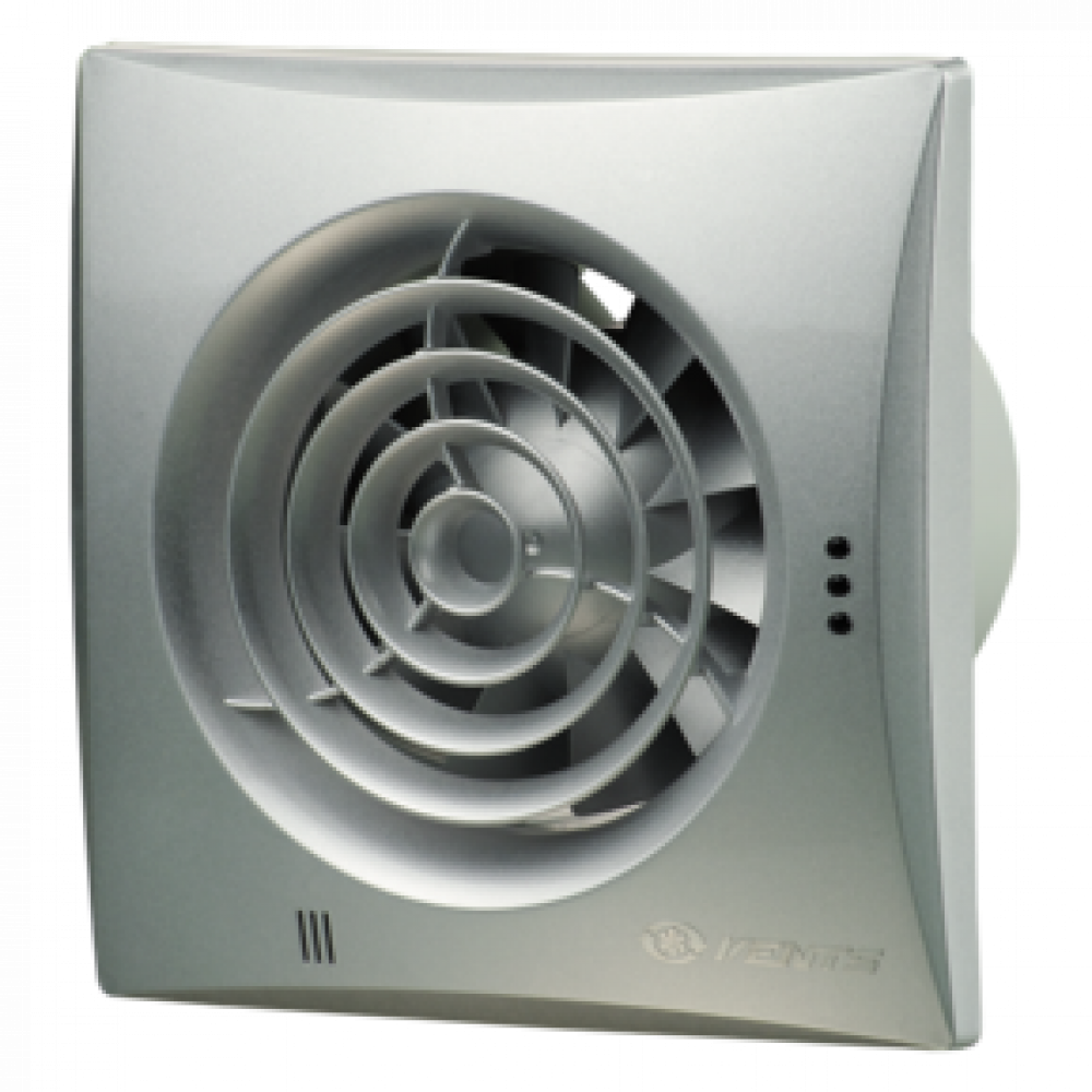 Витяжний вентилятор настінний Vents  100 Квайт ТН алюм. мат.