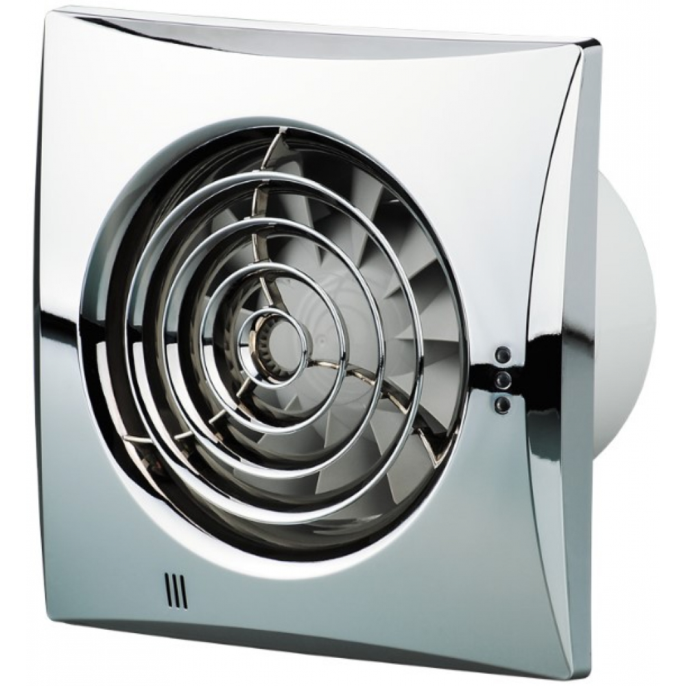 Витяжний вентилятор настінний Vents 100 Квайт ТН хром