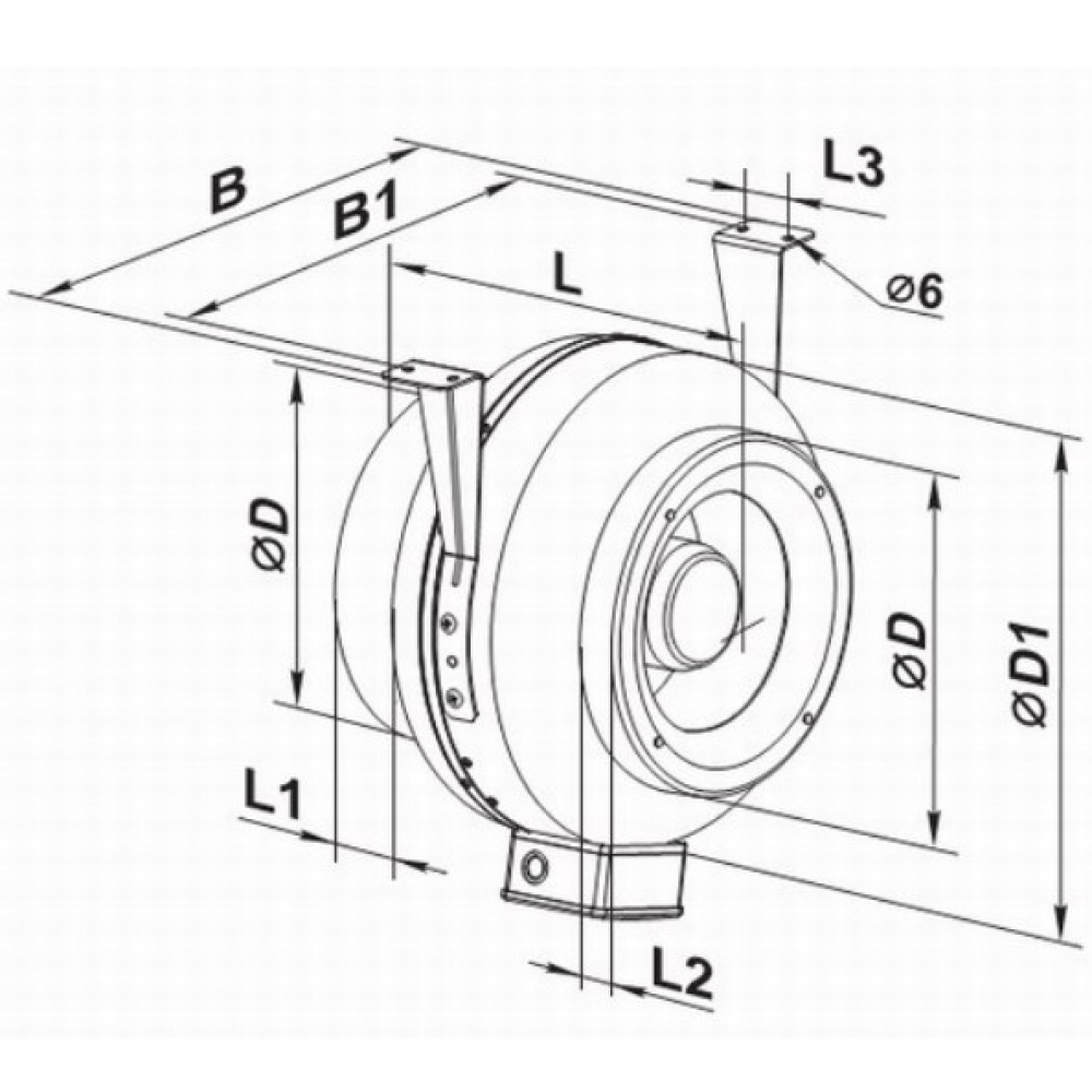 Канальный вентилятор Vents ВКМС 160 (бурый короб)