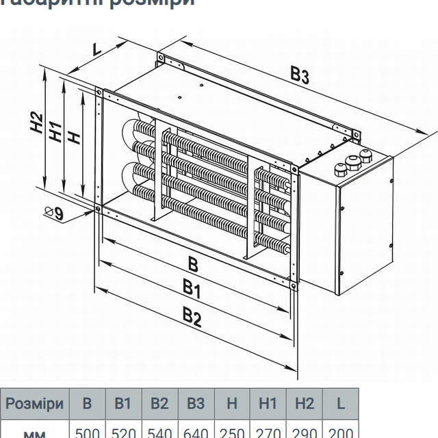 Vents НК 500*250-18,0-3