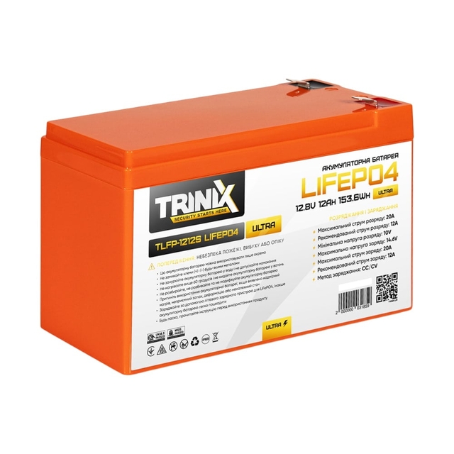 Аккумулятор литий-железо-фосфатный Trinix TLFP-1212S Ultra LiFePO4 12,8V 12Ah
