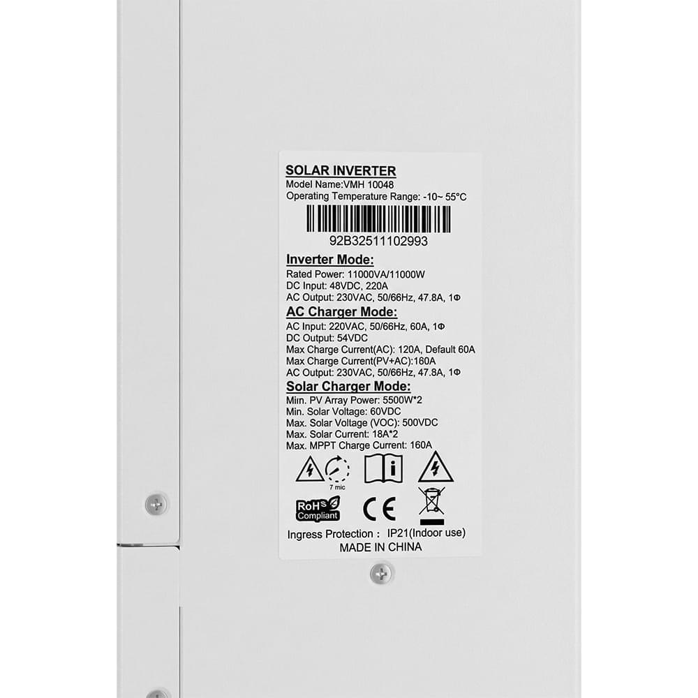 Инвертор Kraft VMH-10048 DC48V, 2MPPT, off-grid 11kW