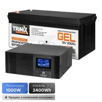 Kraft KRF-AVR1200VA/1KW-12V (MPPT 30А) + АКБ Trinix TGL12V200Ah/20Hr GEL