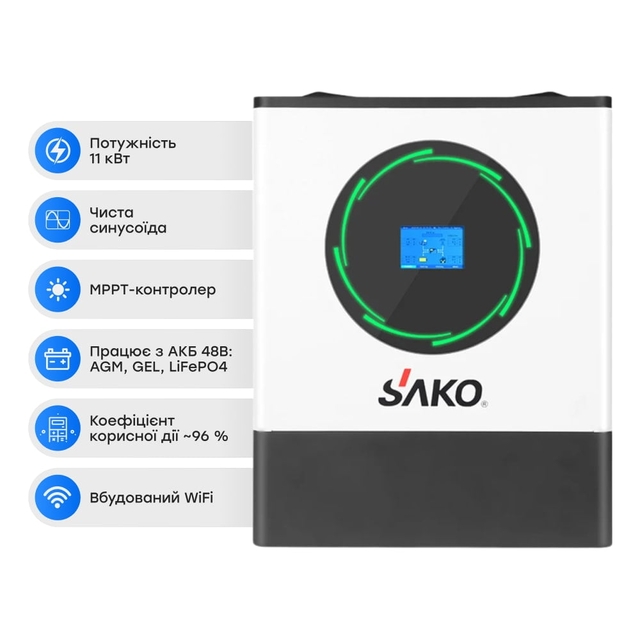 Комплект резервного питания Sako SUNPOLO-11K 11KW/48V+ АКБ Voltsmile W1 Classic 51.2В