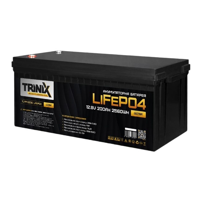 Аккумулятор литий-железо-фосфатный(LiFePo4) Trinix TLFP-12200 Ultra LiFePO4 12,8V 200Ah