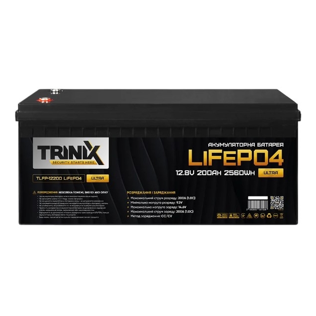 Аккумулятор литий-железо-фосфатный(LiFePo4) Trinix TLFP-12200 Ultra LiFePO4 12,8V 200Ah