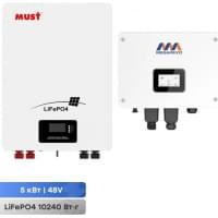 Megarevo 5kW + Must LiFePO4 200Аг 51.2В 10240Втг
