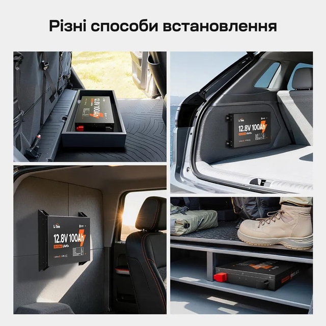 Аккумулятор литий-железо-фосфатный LiTime Slim 12V100-100-SLIM-LTCP-4-SE100