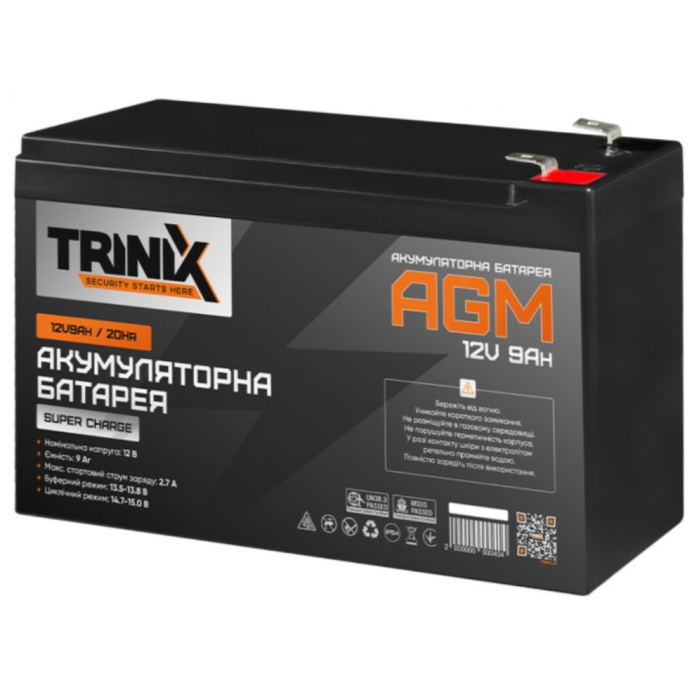Аккумулятор Trinix 12V 9Ah/20Hr Super Charge AGM
