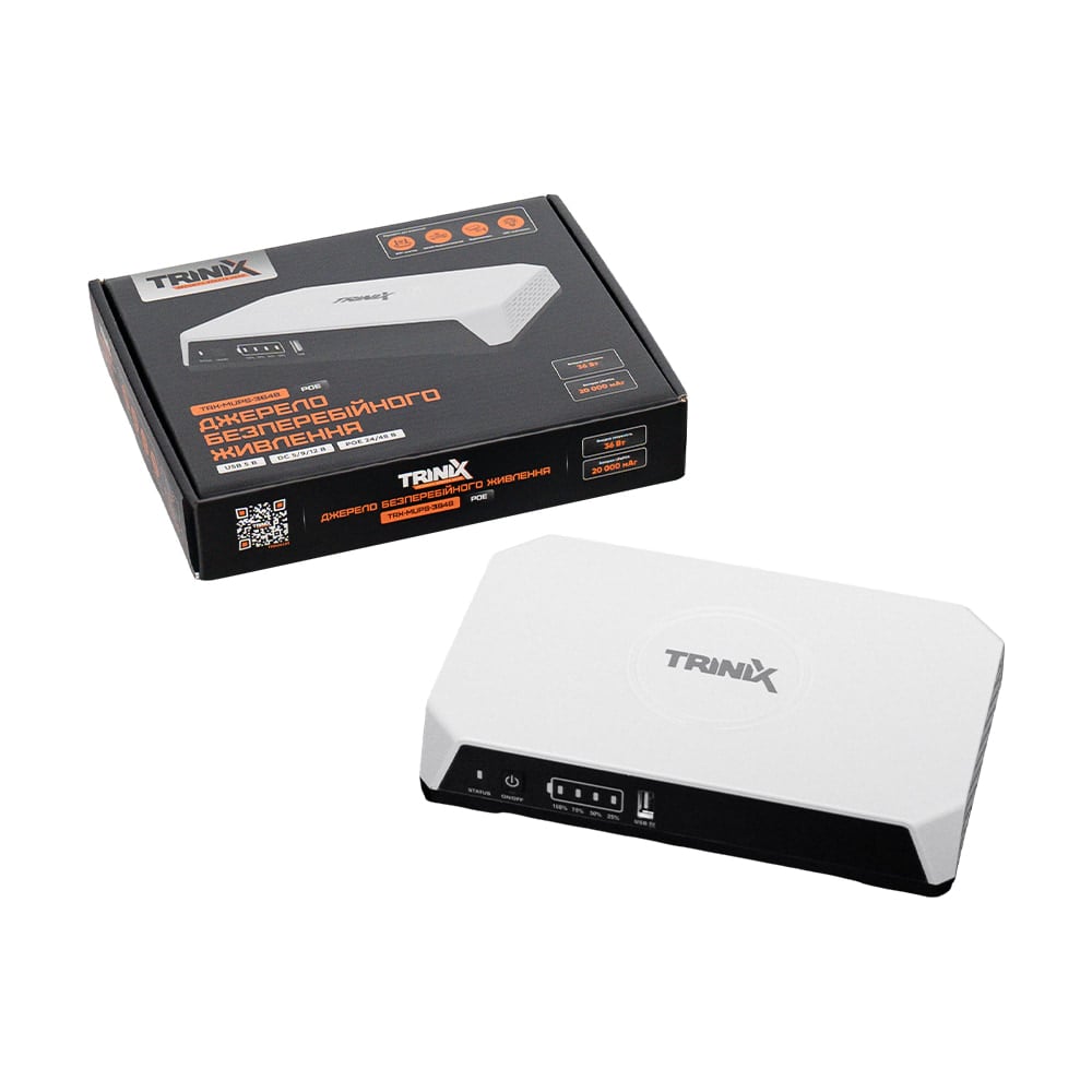 ИБП Trinix TRX-MUPS-3648PoE (20000mAh LiFePo4) 5V/9V/12V/24V/48V/PoE, LiFePo4 4*5Ah