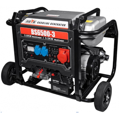 Бензиновый генератор Bison BS6500-3 (5 кВт)