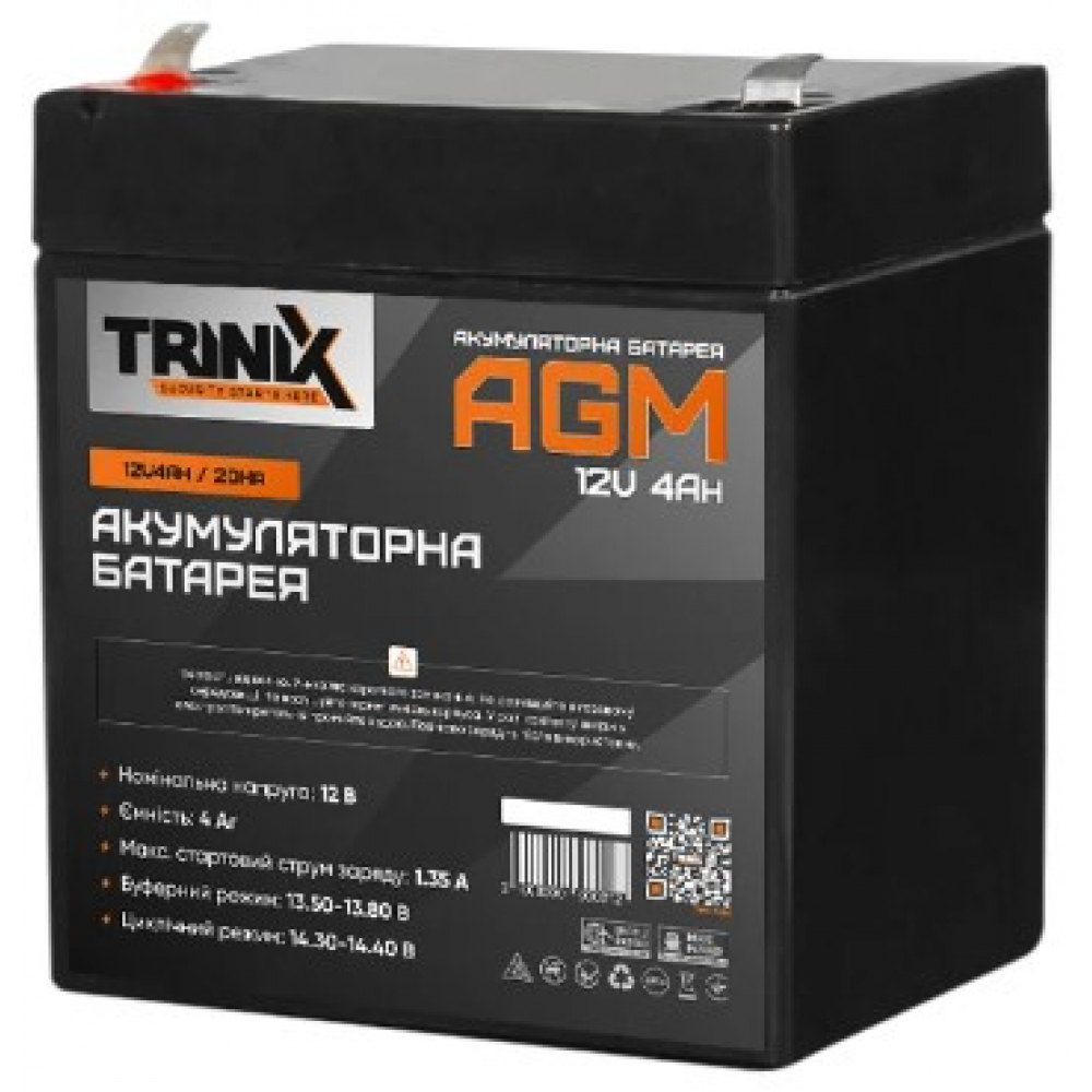 Аккумулятор Trinix 12V 4Ah/20Hr AGM