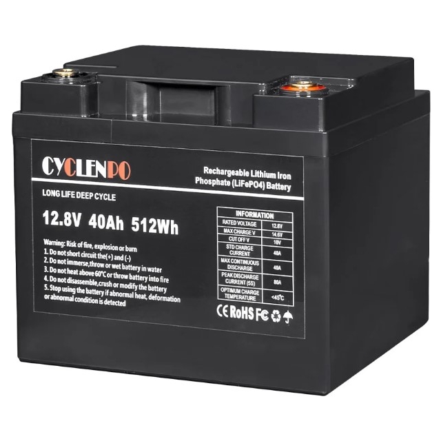 Аккумулятор литий-железо-фосфатный(LiFePo4) Cyclen 12,8V 40Ah LiFePo4