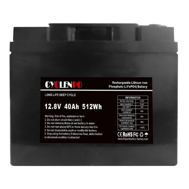 Аккумулятор литий-железо-фосфатный(LiFePo4) Cyclen 12,8V 40Ah LiFePo4