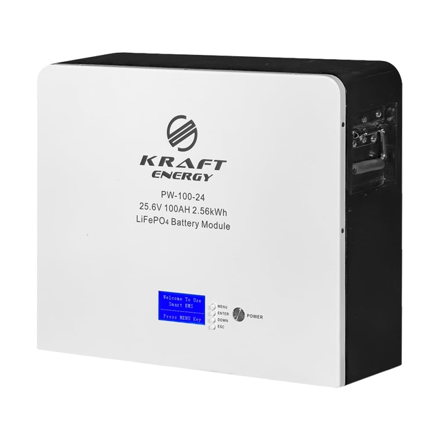 Акумулятор літій-залізо-фосфатний (LiFePo4) Kraft PW-100-24 LiFePO4 25.6V 100Аh