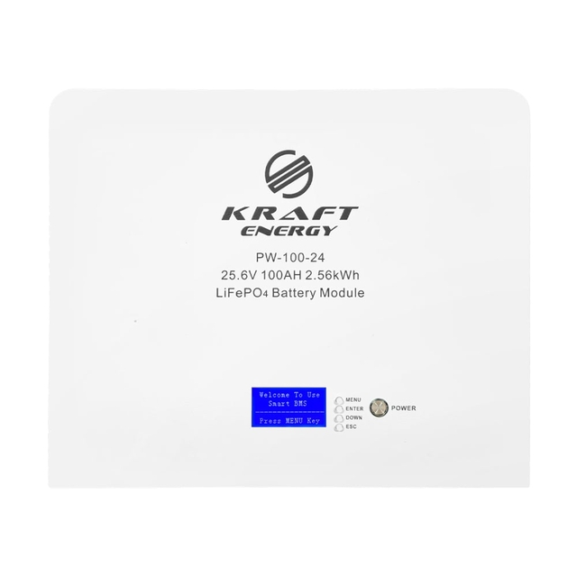 Акумулятор літій-залізо-фосфатний (LiFePo4) Kraft PW-100-24 LiFePO4 25.6V 100Аh