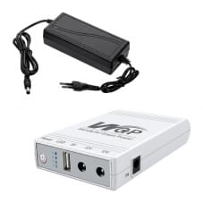 Комплект резервного живлення WGP Mini UPS103A 10400mAh 5V/12V/12V, Li-ion 4*2.6Ah та блок живлення Kraft KRF-1203PS 12V/3A