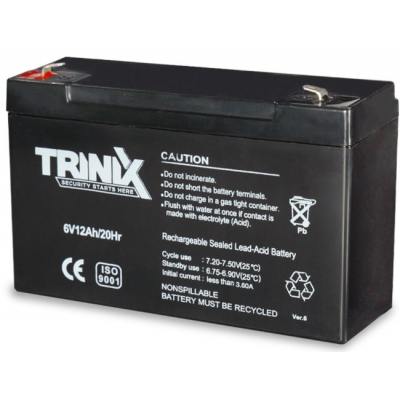 Акумулятор свинцево-кислотний (AGM) Trinix 6V 12Ah/20Hr AGM (6V 12Ah)