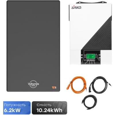 Комплект резервного питания Sako SUNON IV 6.2KW/48V 10.24kWh+Voltsmile W1 Classic 51.2В